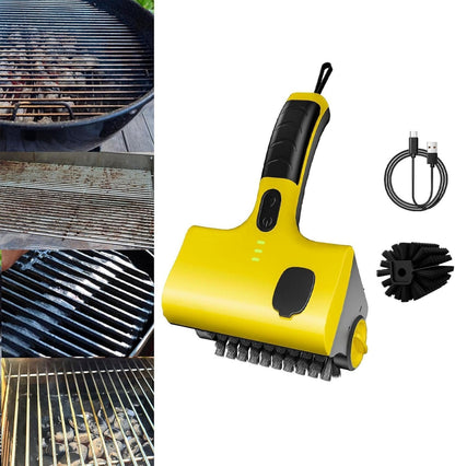 Baoblaze Electric Grill Brush Cordless Rechargeable Ergonomic Grip Sturdy Multifunction Grill Accessories Scrub Brush for Barbecue