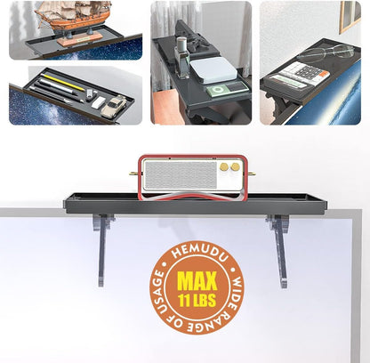 Top Shelf TV Mounting Bracket 12 Inch Flat Panel Mount for Streaming Devices, Media Boxes, Speakers and Home Decor