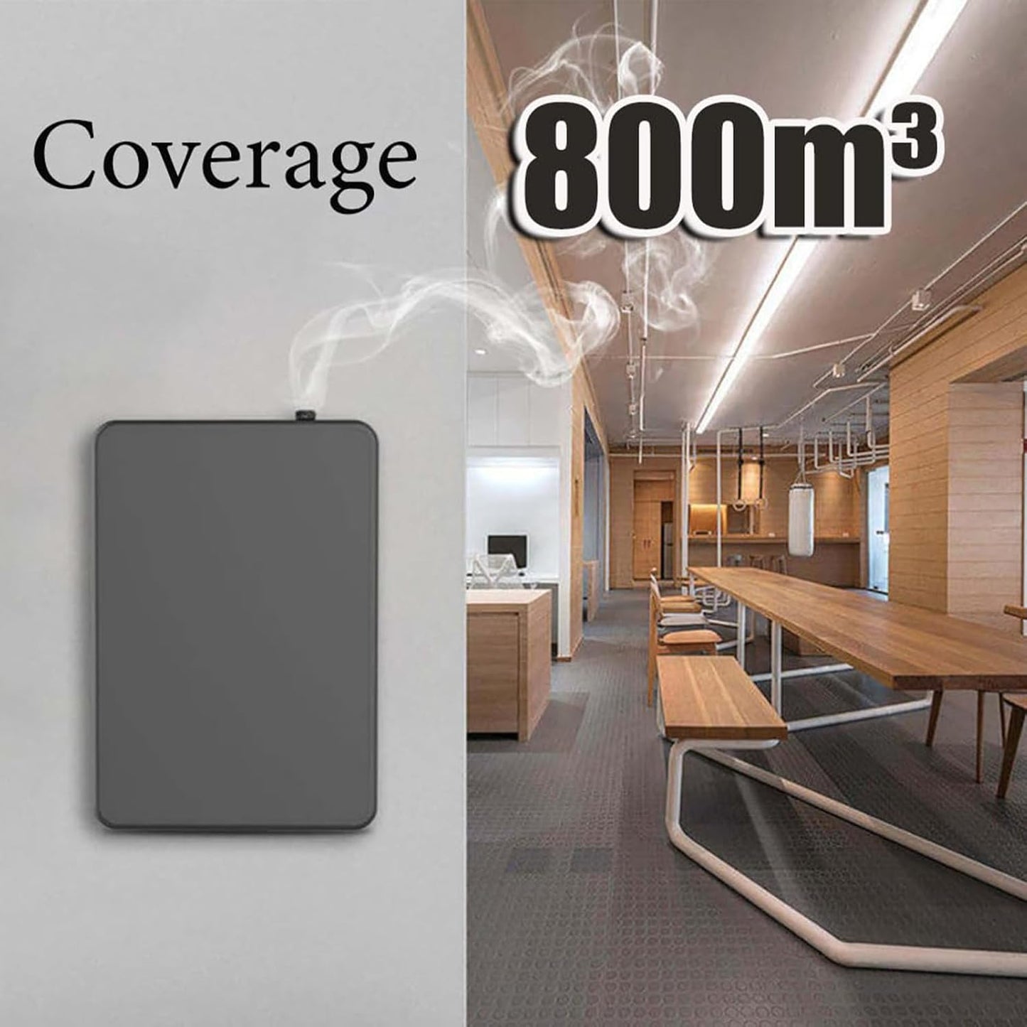 Smart Scent Air Machine, 500ml Waterless Essential Oil Diffuser Condensate Nebulization, Covering 800m³, App Control&Timer, Wall mountable, for Home, Office，Restaurant，Hotel