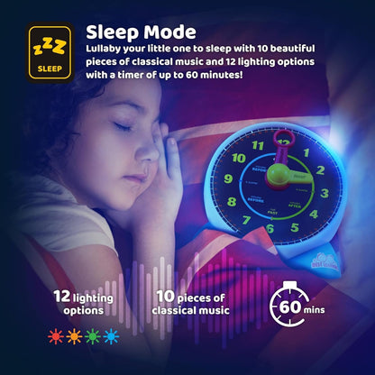 Best Learning Learning Clock - Educational Talking Learn to Tell Time Light-Up Toy with Quiz and Sleep Mode Lullaby Music - Ideal Birthday Toddlers & Kids Ages 3 to 6 Years Old