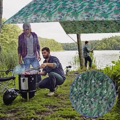 Joyzan Tent Tarp, Waterproof Camping Footprint Hammock Rain Fly Cover Rainfly Backpacking Survival Shelter Floor Ground Sheet Sunshade Beach Blanket Mat Hiking Travel Picnic Outdoor Park Lawn Grass