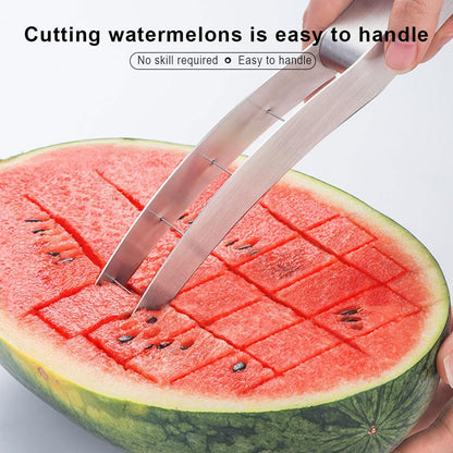 Wtermelon Cutter Slicer Stainless Steel 2024 New Creative Trends Kitchen Gadgets Cut Watermelon Into Cubes Knife Melon Baller for Kitchen Gadgets Useful Cool Tool