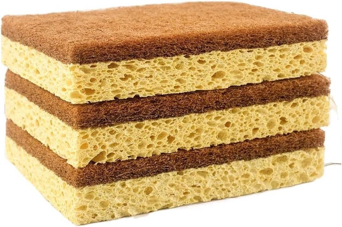 DDGURDH Household Cleaning Sponges Coconut Cellulose Dishwashing Sponge Set Ecological Product Floristic Natural Scrubber Reusable Kitchen Small Items Eco Friendly