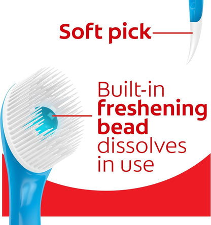 Colgate MaxFresh Wisp Disposable Mini Toothbrush, Built-in Freshening Bead, Peppermint Flavor for Instant Clean & Fresh Breath, No Water Required, Perfect for Travel & Braces, 24 Count (Pack of 4) .
