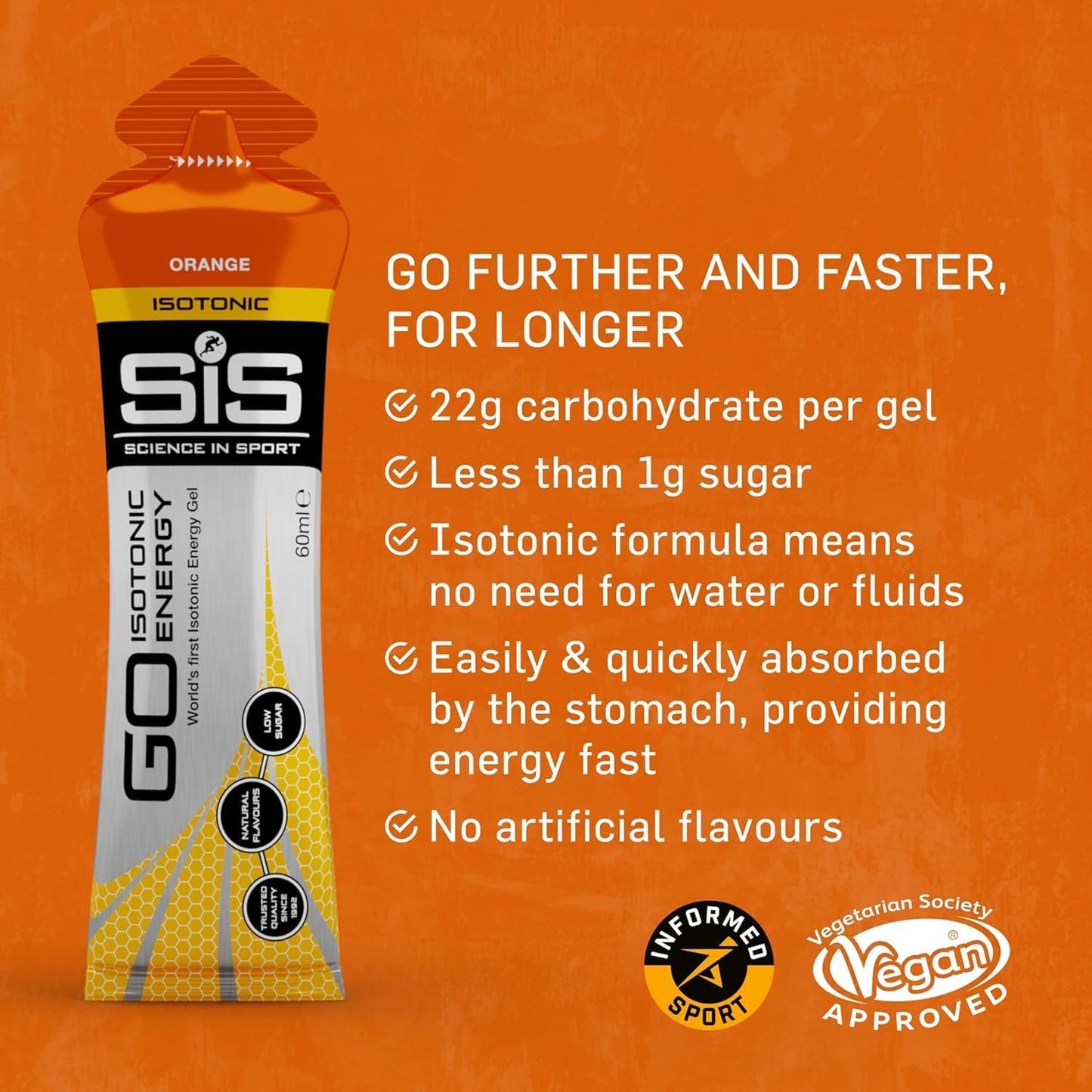 Science In Sport GO Isotonic Energy Gels, Variety Pack of Assorted Flavours, 60ml Per Serving (7 Pack)