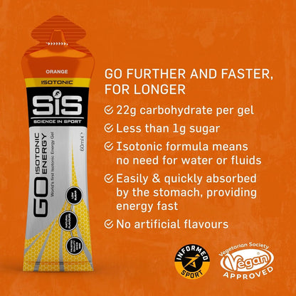 Science In Sport GO Isotonic Energy Gels, Variety Pack of Assorted Flavours, 60ml Per Serving (7 Pack)