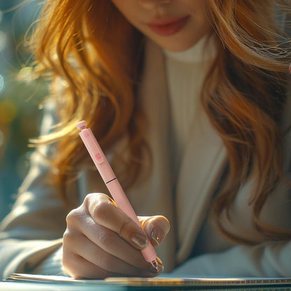 8Pcs Aesthetic Retractable Gel Pens, Quick Drying Fine Point 0.5mm Black Ink, Extra Smoooth Writing Pens for Journaling, Note Taking, Cute Stationery School Office Supplies Gift for Women and Man
