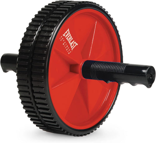 Everlast FIT Ab Wheel Roller - Dual Wheel Stability, Training Guide Included, Easy to Assemble, Slip-Resistant Handles, Great for Tightening Abs, Strengthening Core, Tone Upper Body
