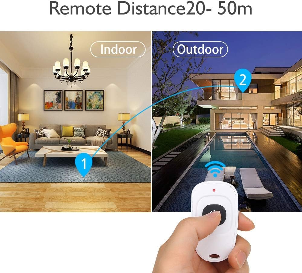 eMylo Smart Wireless Relay Switch DC 12V RF Relay Module One 1-Channel Remote Control Switch 5V-24V RF Switch Home Automation 433Mhz with Two Transmitters 1 Pack