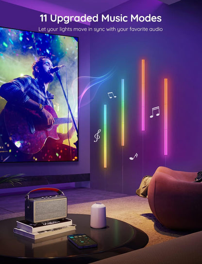 Govee Glide Wall Lights, RGBIC LED Light, Smart Gaming Light Works with Alexa and Google Assistant, RGB Light Bar, LED Wall Lights for Bedroom, 2 Panels Set (3 Sections/Panel)