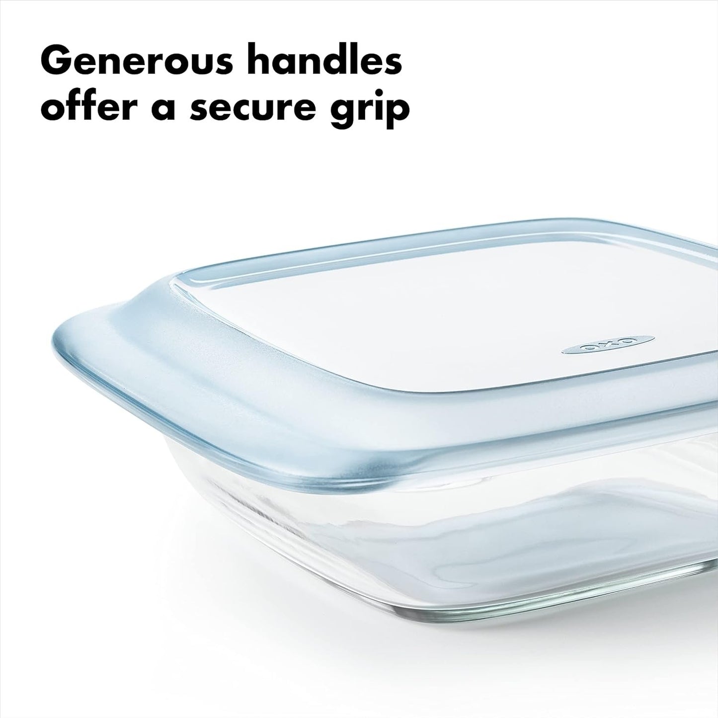OXO Good Grips Freezer-to-Oven Safe Glass Baking Dish with Lid, 8x8, Clear