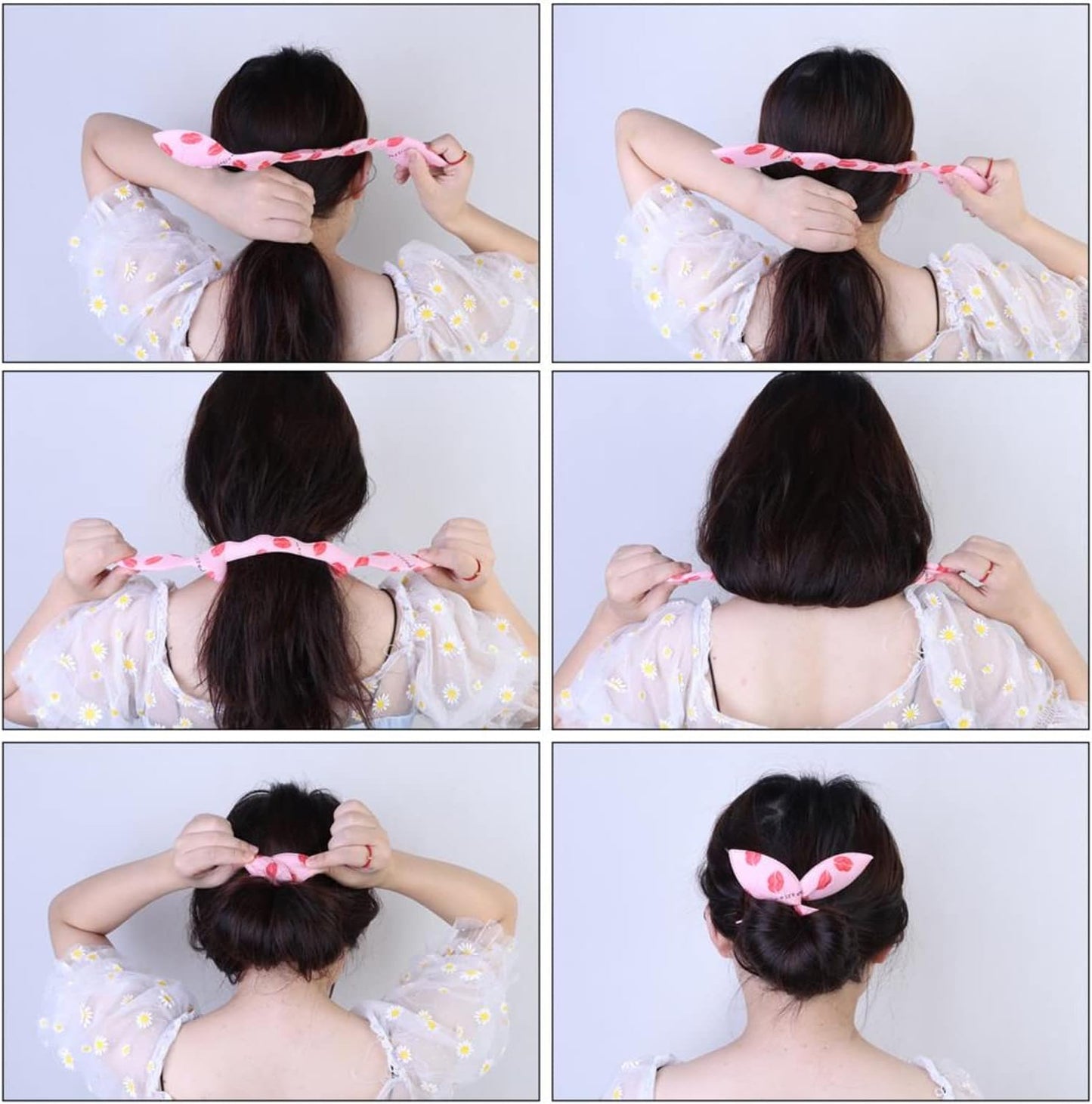 Hair Styling Bow, 4 Pcs Bun Deft Bun Hair Bun Donut Hair Bun Ponytail Flexible Reusable