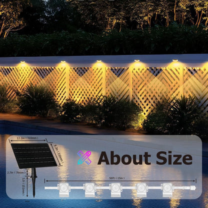 Solar Lights Permanent Outdoor Smart RGB Plus IC Outdoor Lighting, Work with Alexa (15m)