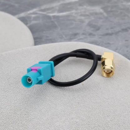 YINETTECH Fakra Z Male to 90 Degree SMA Male Car GPS Antenna Adapter Cable 15cm Wire