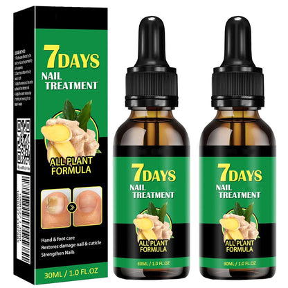 7days Nail Treatment, Ginger Nail Treatment, Multi-Purpose Nail Repair, Nail Nutrient Oil Strengthener Oil Serum Ginger Nail Growth Oil