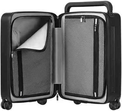 Suitcase Universal Hard Suitcases Large Capacity Luggage with USB Port Rechargeable Carry-on Luggage Security Password Suitcase Durable,Black