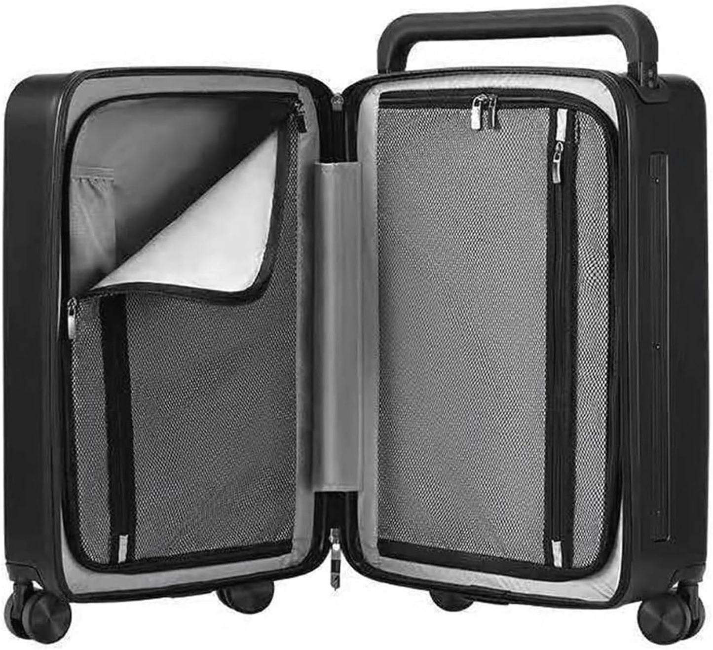 Suitcases Universal Hard Suitcases Large Capacity Luggage with USB Port Rechargeable Carry-on Luggage Security Password Suitcase Travel(Color:Black)