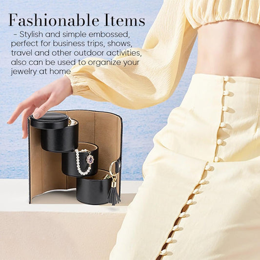 Jewelry Case - Elegant Jewelry Display Case Vintage Decoration Portable Multilayer | Ring Holder Tray Necklace Storage Earring Storage for Women Girls Travel Gift