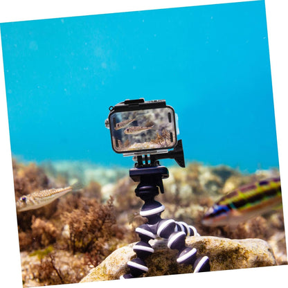 KALLORY Camera Protective Shell with Dual Cold Shoe Mounts Underwater Housing Case for Digital