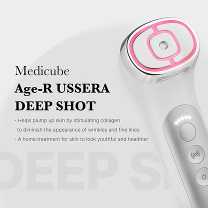 Medicube Age-R USSERA Facial Treatment Device - at-Home Skin Care Device for Collagen Stimulation Wrinkle Reduction, and Youthful Complexion - Korean Skin Care