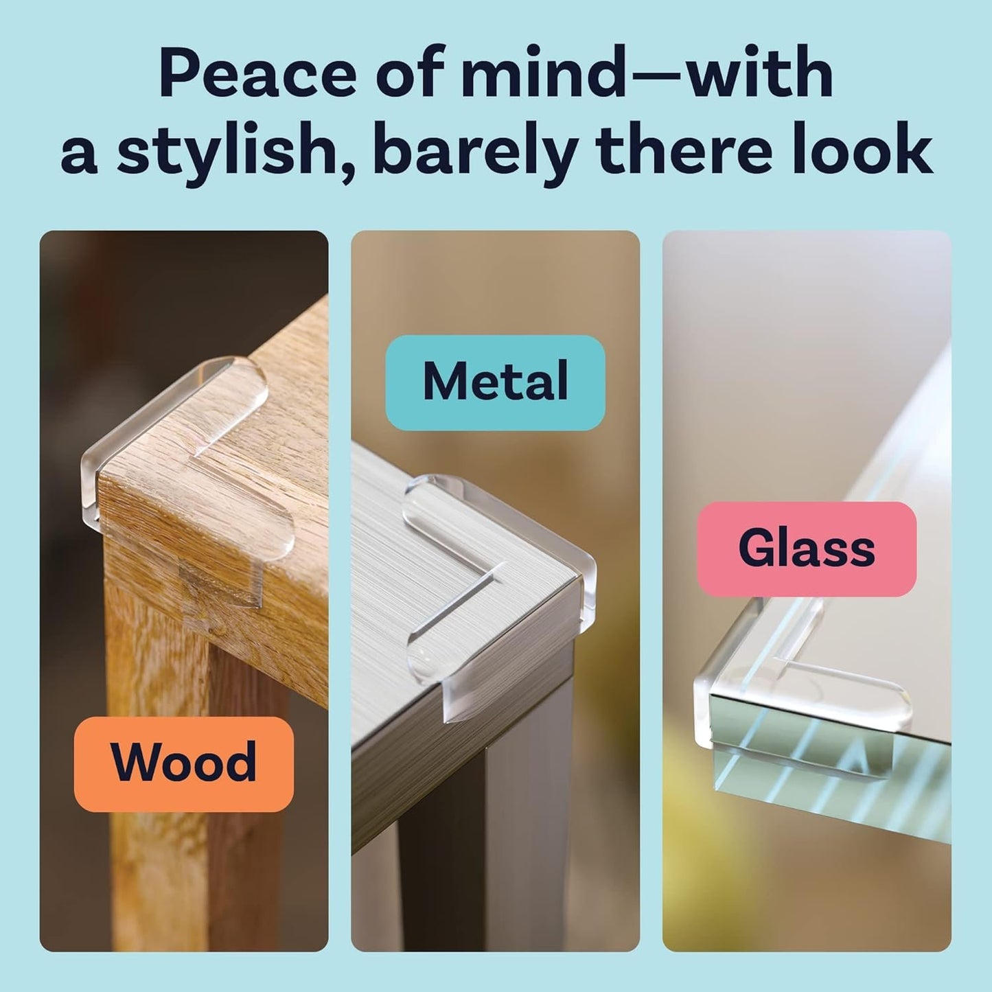 Table Transparent Corner Protection, Baby Inspection Table Corner Protection, Furniture Protection Cover Round and Right Angles Corners Table Corner Protectors for Baby (16PCS)