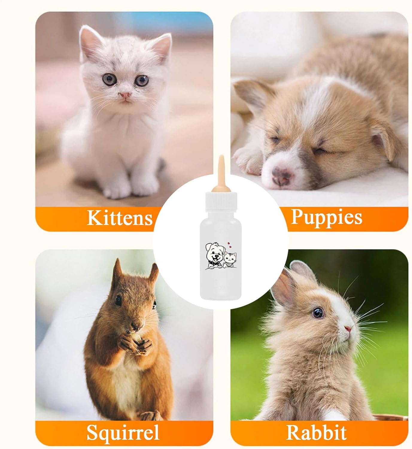 Kitten Bottle | Baby Kitten Bottle for Cats | Puppy Milk Feeder, Feeding and Watering Supplies, Portable for Indoor Outdoor Small Animals