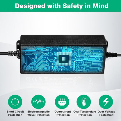 Jadeshay Adjustable Power Adapter 3 V-24 V 5 A 120 W Universal Adapter 100 V-240 V AC to DC with LED Display, Power Adapter Converter for Home Electronics
