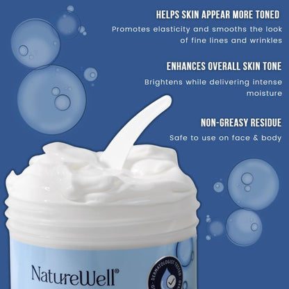 NATURE WELL Clinical Rejuvenate & Tone Retinol Intense Moisture Cream for Face, Body, & Hands, Anti-Aging, Targets Discoloration, Wrinkles, Sun Damage, Crepey, & Sagging Skin, 16 Oz