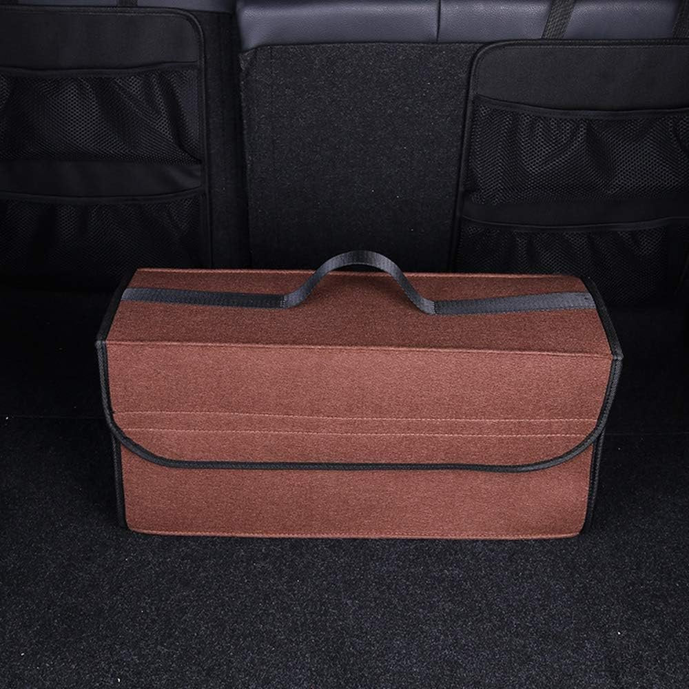 Car Soft Storage Box Trunk Bag Travel Storage Organizer Holder Car Accessories Deep Grey QINQUAN