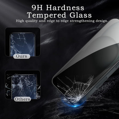 [2+2 Pack] Privacy Screen Protector for Apple iPhone 15, Anti-Spy Shatterproof Tempered Glass with Camera Lens Tempered Glass 9H Hardness Bubble Free Anti-Glare Case Friendly