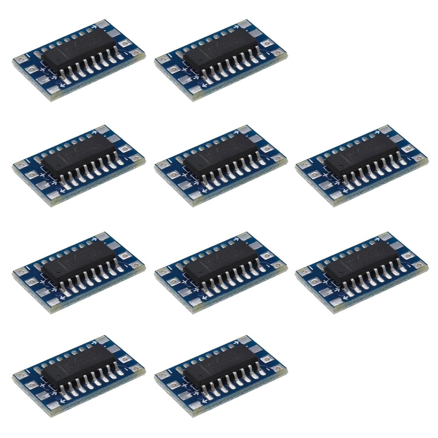 eMagTech 10pcs Mini RS232 MAX3232 to TTL Level Converter Serial Module Adapter for 3~5V MAX3232 Breakout Board Computer Cable Serial Adapters Electronic Components