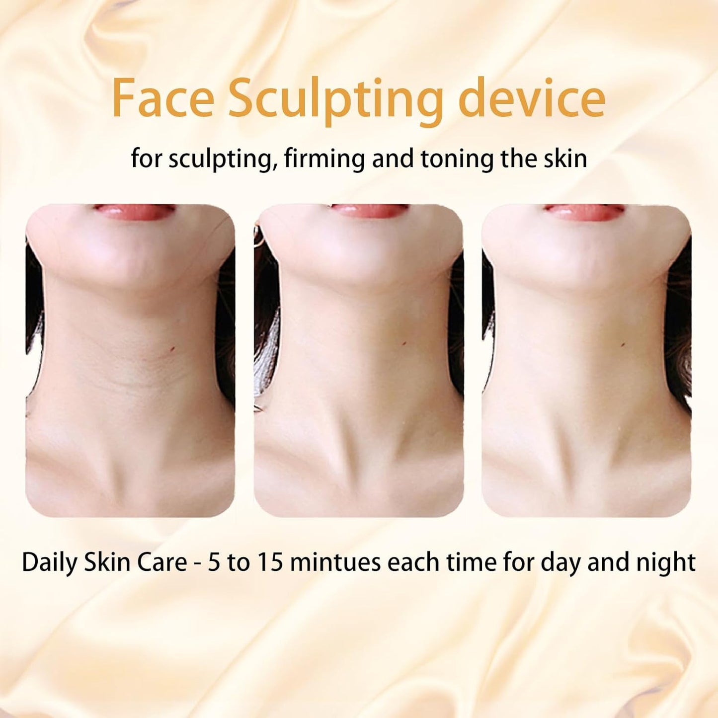 ASEXETIC Firming Wrinkle Removal Device for Neck Face, Double Chin Reducer, 3 in 1 Portable Face Massager for Skin Care, Face Sculpting Tool, Vibration, Thermal, Microcurrent