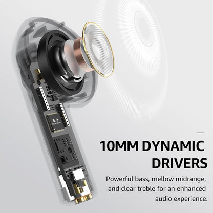 TOZO New E2 Wireless Earbuds with Call Noise Cancellation,App Customize 32 EQs,10mm Drivers with Powerful Bass,30H Playtime,2 Mics for Clear Calls,Bluetooth 5.3 Headphones,Comfort Fit in-Ear Headset