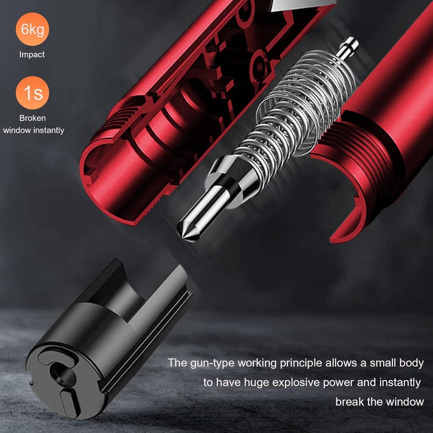 2 Pack Car Safety Hammer, Emergency Escape Tool One Second Window Breaker, Cutter Car Glass Breaker Life-Saving Emergency Artifact