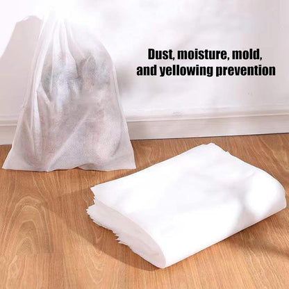 Shoe Dust Bags – Lightweight Storage Pouches, Reusable Shoe Holders | Foldable Dust Resistant Wraps, Non Woven Packing Sacks, For Protecting Footwear During Trips or Closet Organization