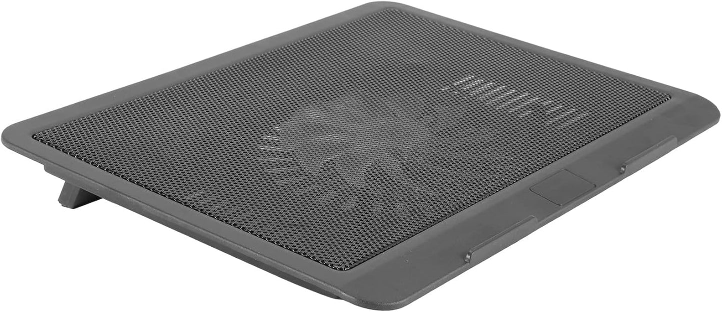 Tuperoymse Laptop Fan Cooling Pad with Big Fans, Portable Laptop Cooling Fan with 2 in 1 USB Port, Blue LED Light, Adjustable Stand