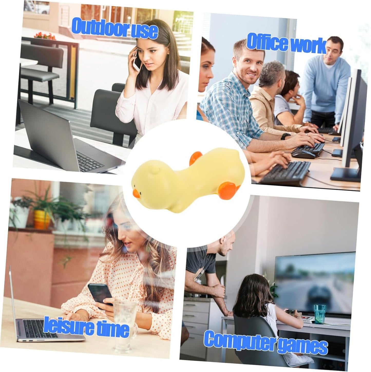 FUNNETOYU Ergonomic Wrist Rest Mouse Pad with Non Slip Base Memory Cushion for Office Home Use Multi Functional Hand Support for Enhanced Comfort Work Efficiency