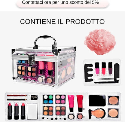 Beginner Makeup Kit for Adults, Complete Makeup Kit for Women, Professional Beauty Tools with Cosmetic Bags, Face Makeup Accessories for Beginners and Everyday Use