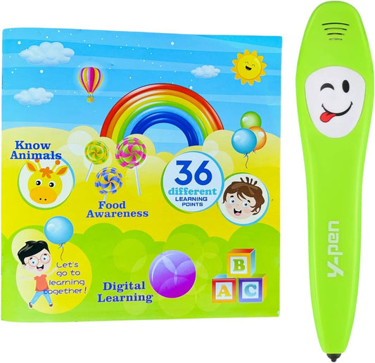 Talking Toy English Reading Y-Pen Kids Smart Digital Talking Pen Learning Machine for Kids, Montessori Toys Preschool Learning Educational Toys for Kids Boys Girls, Learning Toys for 3 4 5 Year (A)