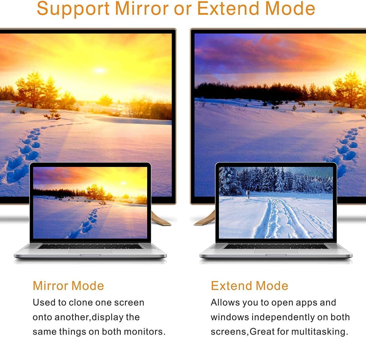 USB to HDMI Adapter,ABLEWE USB 3.0/2.0 to HDMI 1080P Video Graphics Cable Converter with Audio for PC Laptop Projector HDTV Compatible with Windows XP 7/8/8.1/10[Mac OS not Supported]