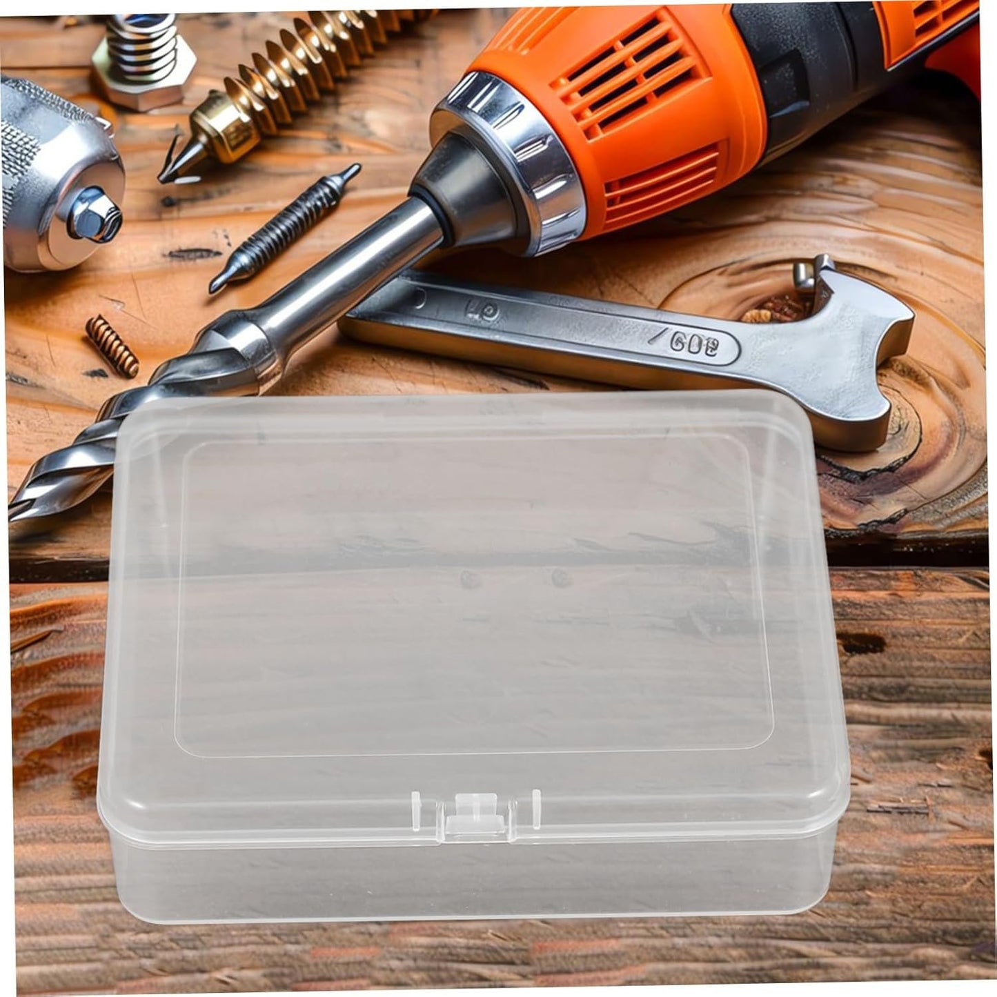 DOITOOL 6pcs Clear Plastic Organizer Storage Box for Small Parts Hardware Tools and Craft Projects Transparent Storage Containers with Lids for Efficient Workspace Organization