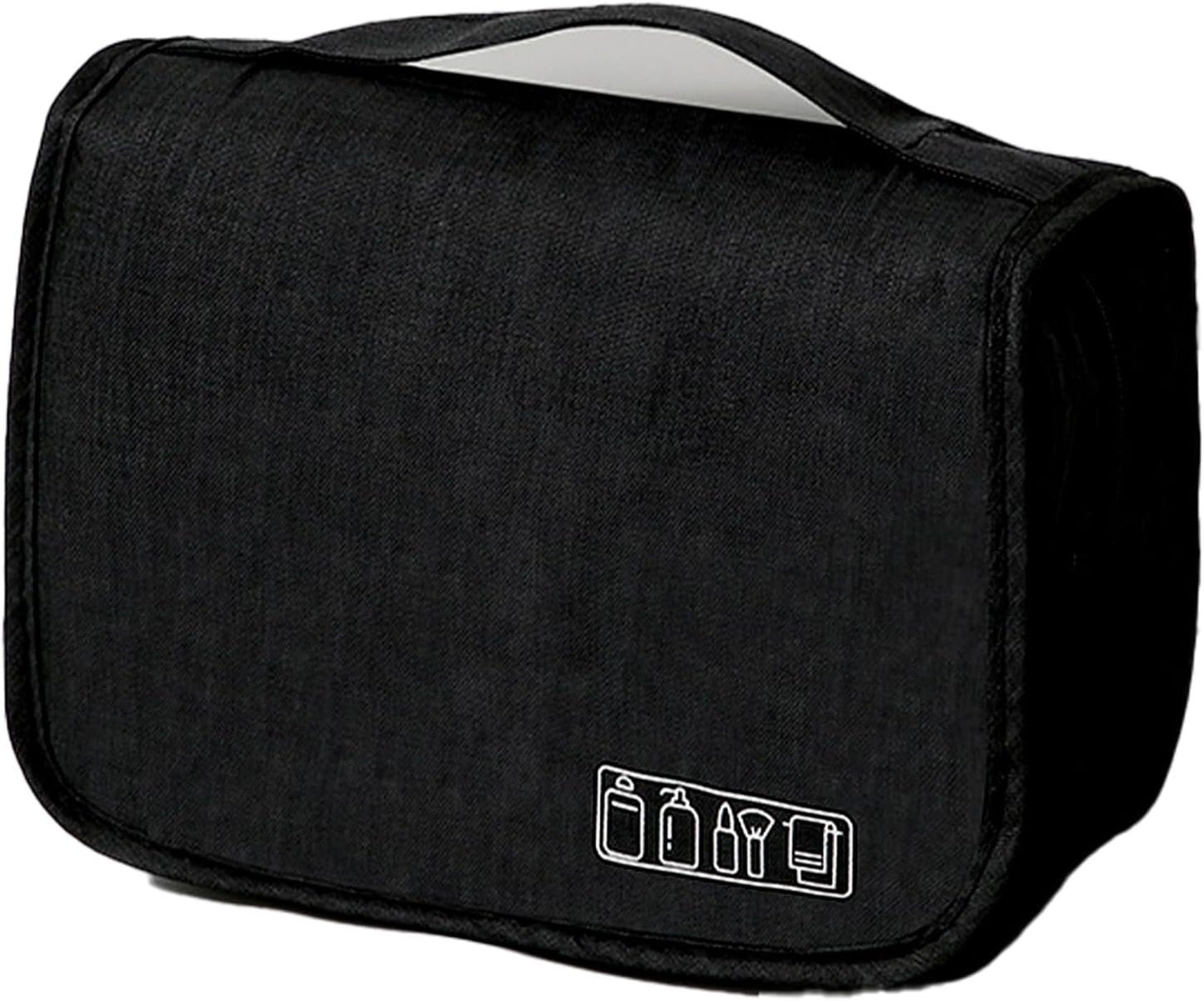 Aussi Valup Hanging Toiletry Bag, Waterproof Travel Makeup Organizer for Women, Portable Wash Bag for Camping and Outdoor, Multifunctional Travel Cosmetic Bag with Ample Capacity (Black)