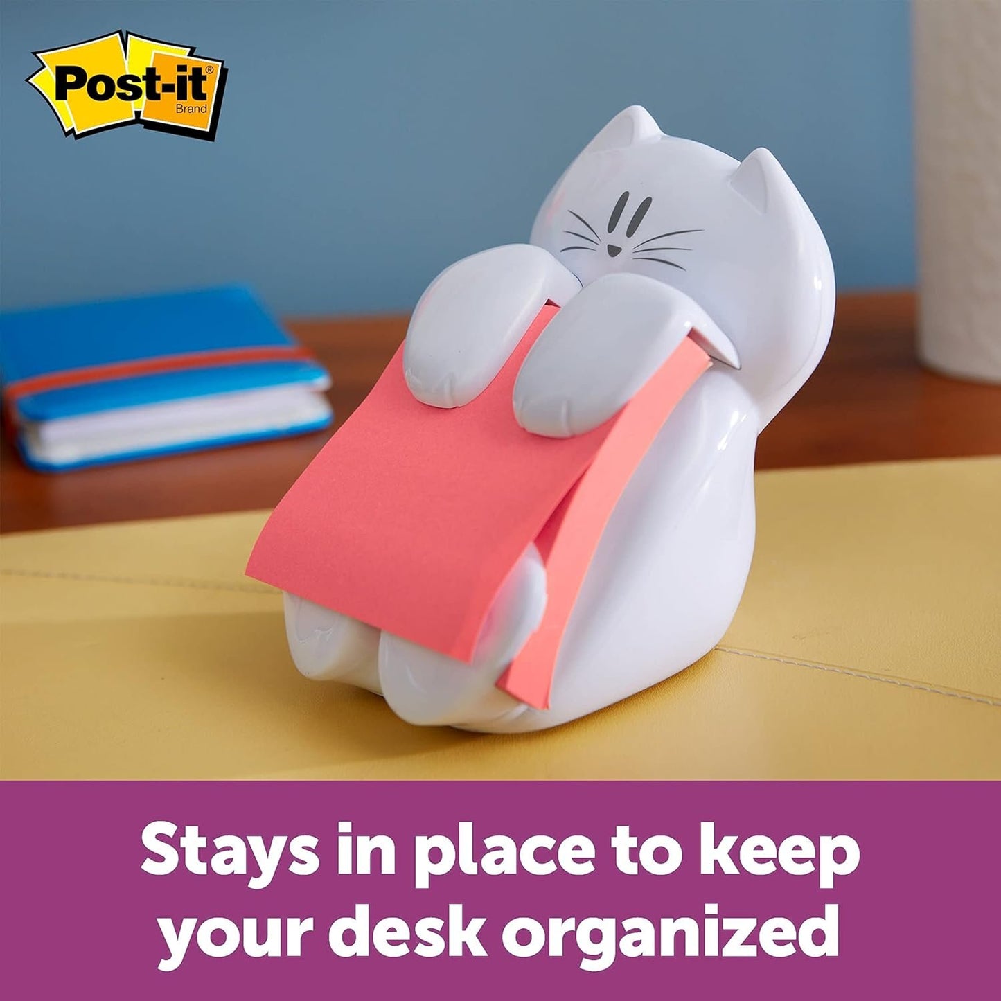 Post-it Cat Figure Pop-up Note Dispenser, 3 inch x 3 inch, (CAT-330)