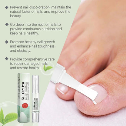 Nail Care Pen - Nail Polish for Nails and Well-Groomed Nails with Tea Tree Oil, Vitamin E, Aloe Vera (3 Pack)