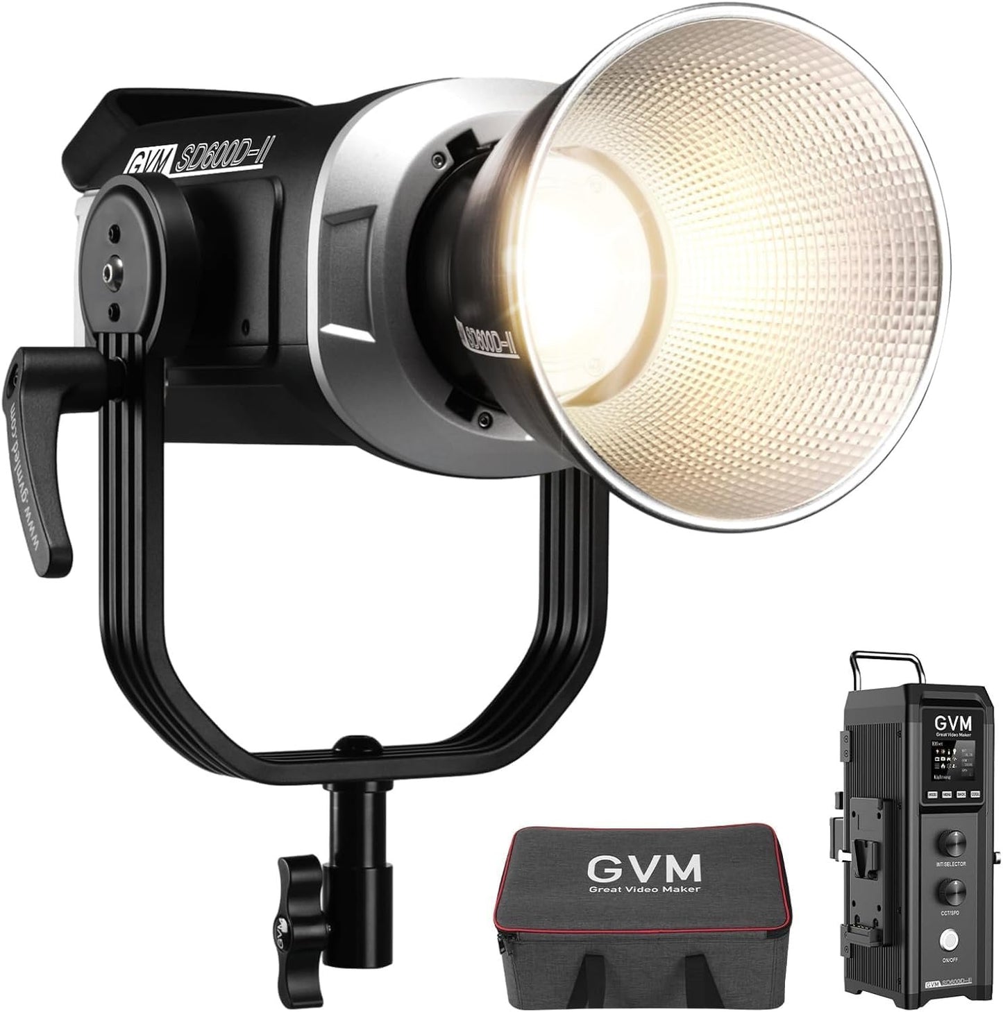 GVM Upgrade 600W Led Video Light, Bi-Color Led Studio Light Photography Lighting with APP/DMX Control, 2700K to 7500K 128000lux/1m Continuous Lighting for Studio, Video Shooting, Gaming, Broadcasting
