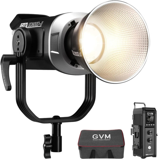 GVM Upgrade 600W Led Video Light, Bi-Color Led Studio Light Photography Lighting with APP/DMX Control, 2700K to 7500K 128000lux/1m Continuous Lighting for Studio, Video Shooting, Gaming, Broadcasting