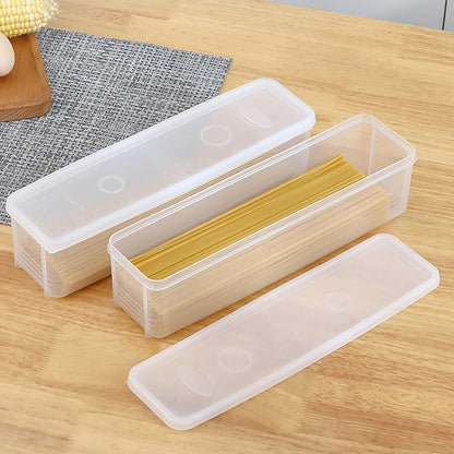 TXHFYKH Plastic Tall Food Storage Spaghetti Noodle Pasta Container, Airtight Food Storage Containers, Kitchen Storage Box (Set of 2)