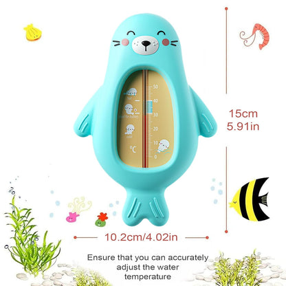 Baby Bath Temperature Toy, Cartoon Bath Temp Measuring Tool, Safety Water Gauge, Toddler Bathtub Thermometer, Fun and Accurate Shower Plaything for Babies, Kids, 5.91 x 4.02 Inch