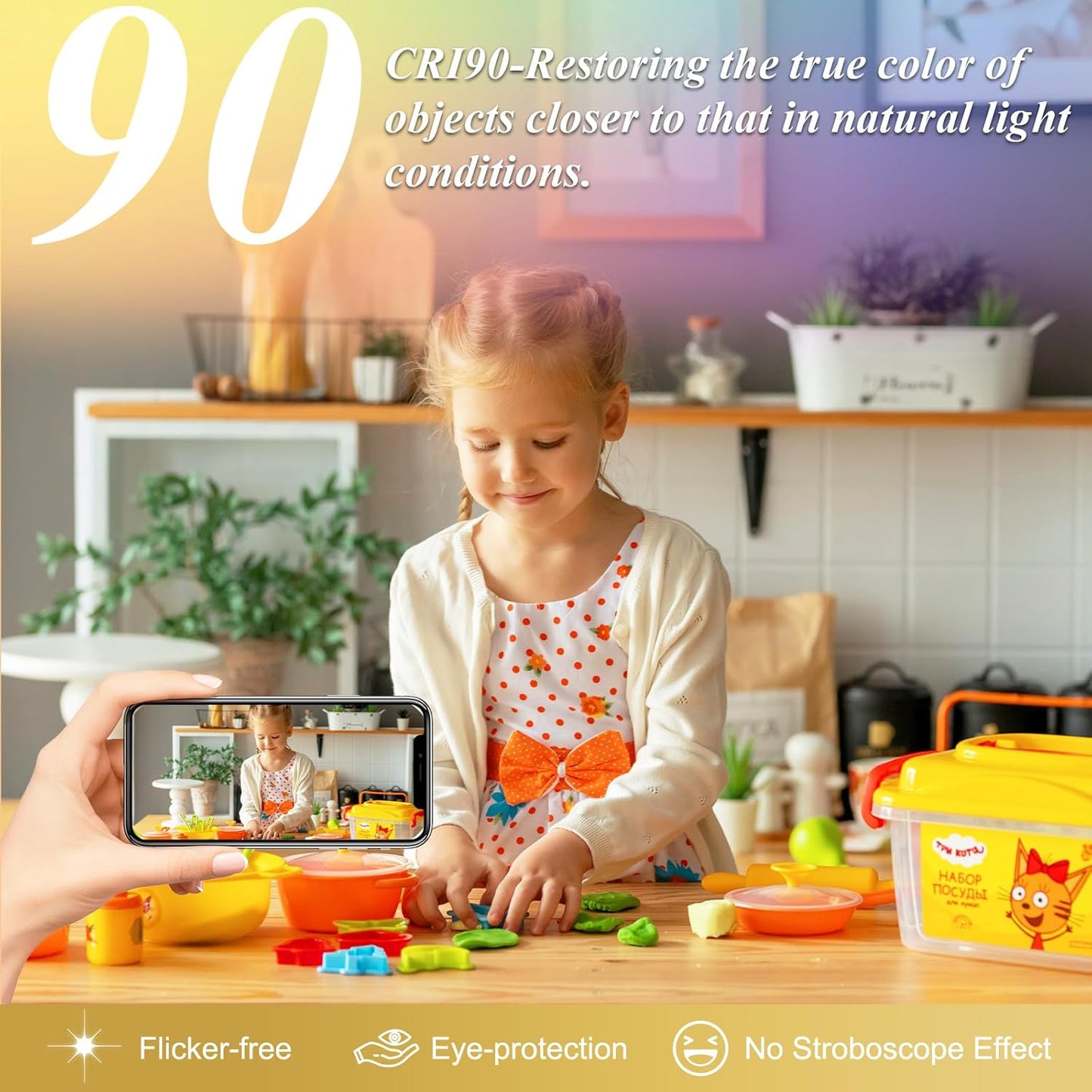 DiCUNO E27 LED Spotlight 6W, PAR16 LED Reflector Bulbs, Warm White 2700K, 50W Halogen Replacement, 500LM, CRI 90, Short Neck Light Bulb for Recessed Light, Non-dimmable, 60° Beam Angle, Pack of 6