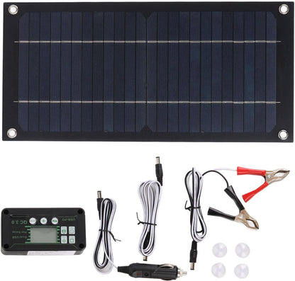 600 Watts Solar Panel Kit, High-Efficiency Monocrystalline Solar Panel Charger with Extension Cable and Battery Clip for RV Outdoor Camping and Other Off Grid Applications